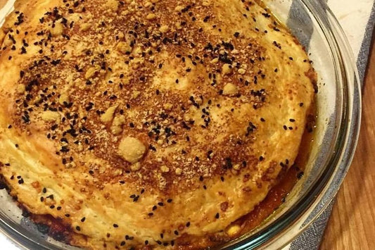 Goat Cheese & Tomato Pie With Nigella Seeds